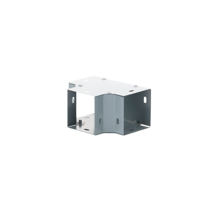 Derivación "T" horizontal 100 x 100 mm (3.94 x 3.94 pulg.), fabricado en lámina de acero al carbón