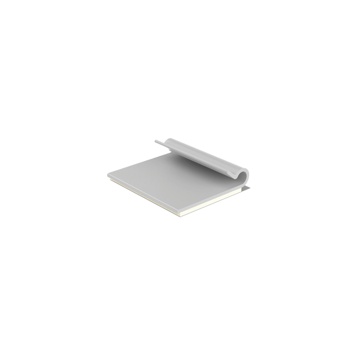 Clip Adhesivo Tipo J, Para Cables de Hasta 4.8 mm de Diámetro, Uso Interior, Color Gris, Paquete de 100pz