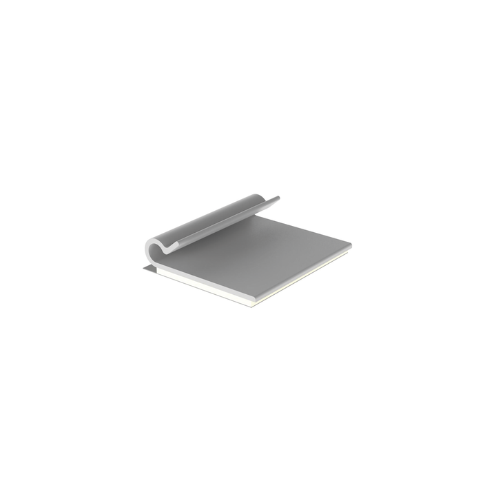 Clip Adhesivo Tipo J, Para Cables de Hasta 4.8 mm de Diámetro, Uso Interior, Color Gris, Paquete de 100pz