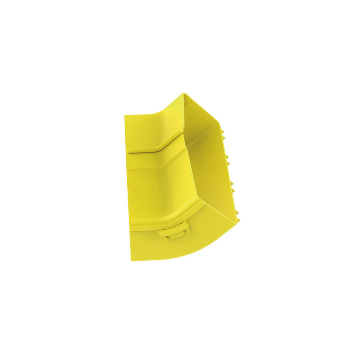Bajada Vertical Interior de 45º con Tapa, Para uso con Canaletas 12X4 FiberRunner™, Color Amarillo