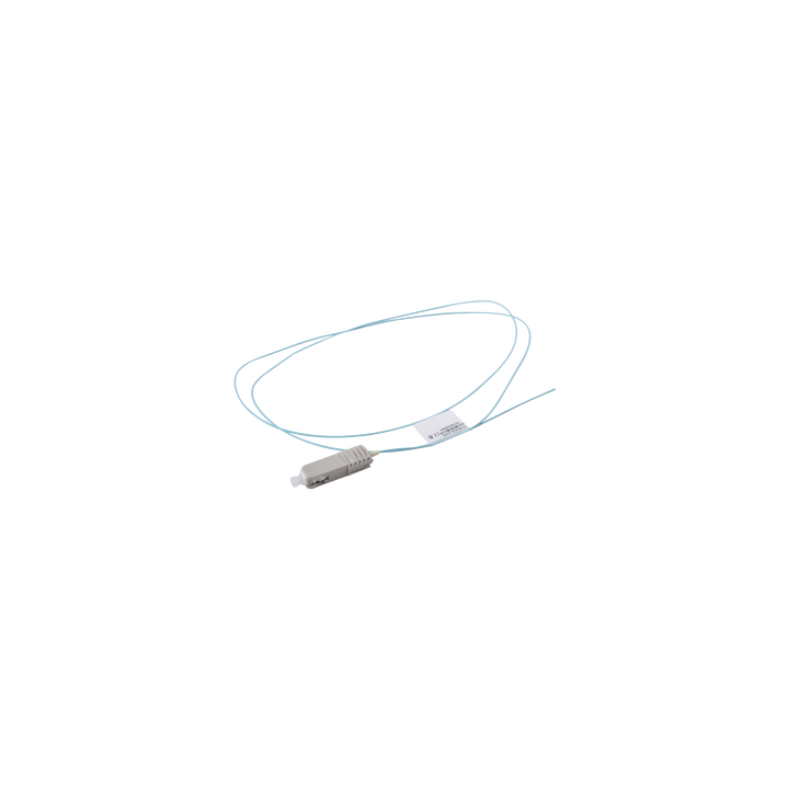 Pigtail de Fibra Óptica SC Simplex, Multimodo OM3 XGLO 50/125, OFNR, Color Aqua, 1 Metro (3.28 Pies)