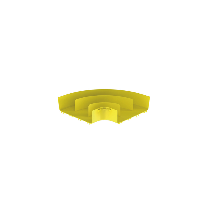 Ángulo Recto a 90º Horizontal, Para Canaletas FiberRunner™ 12X4, Color Amarillo