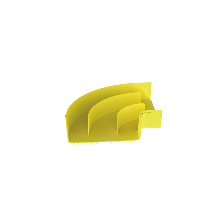 Ángulo Recto a 90º Horizontal, Para Canaletas FiberRunner™ 12X4, Color Amarillo
