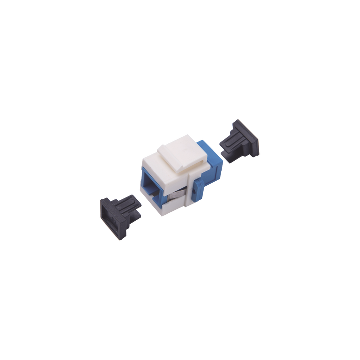 Acoplador Keystone de Fibra Óptica Monomodo SC/PC Simplex a SC/PC Simplex