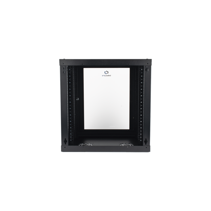 Gabinete de Pared de 12U con Puerta de Cristal Templado, 455 mm de Profundidad, Rack de 19'', Acero Reforzado Color