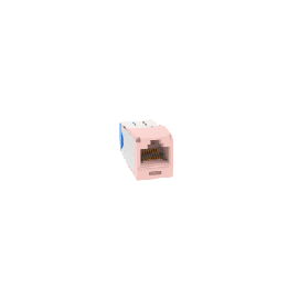 Conector Jack RJ45 Estilo TG, Mini-Com, Categoría 6A, de 8 Posiciones y 8 Cables, Color Rosa