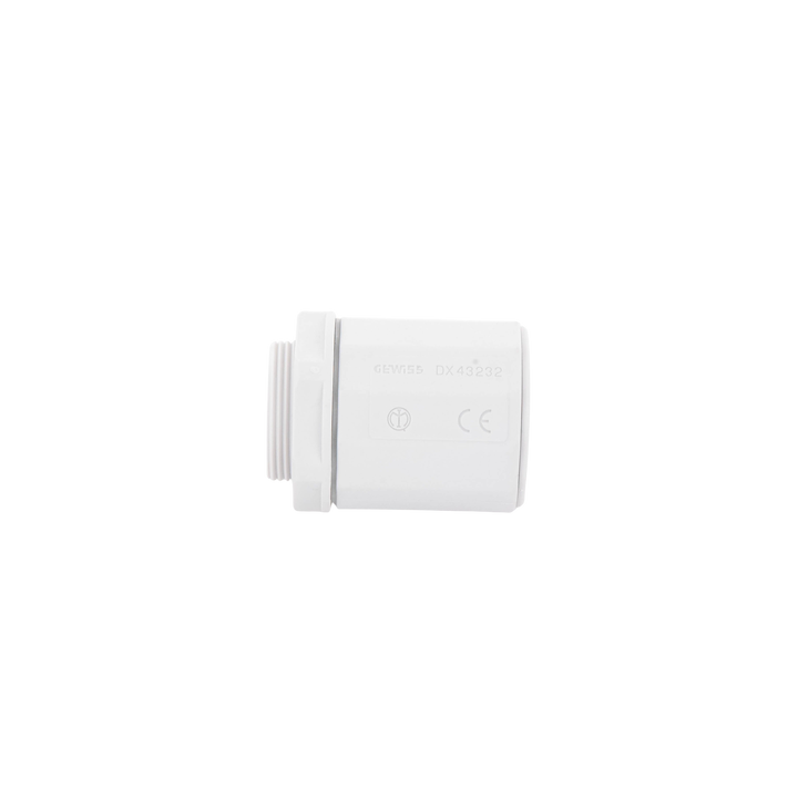 Conector de tubería rígida a caja (Racor), PVC Auto-extinguible, de 32 mm