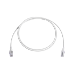 Patch Cord MC6 Modular Cat6 UTP, CM/LS0H, 1.52 Metros (5 Pies), Color Blanco, Diámetro Reducido (28AWG)