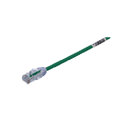 Cable de Parcheo UTP Cat6A, CM/LSZH, Diámetro Reducido (28AWG), Color Verde, 3.05 Metros (10 Pies)