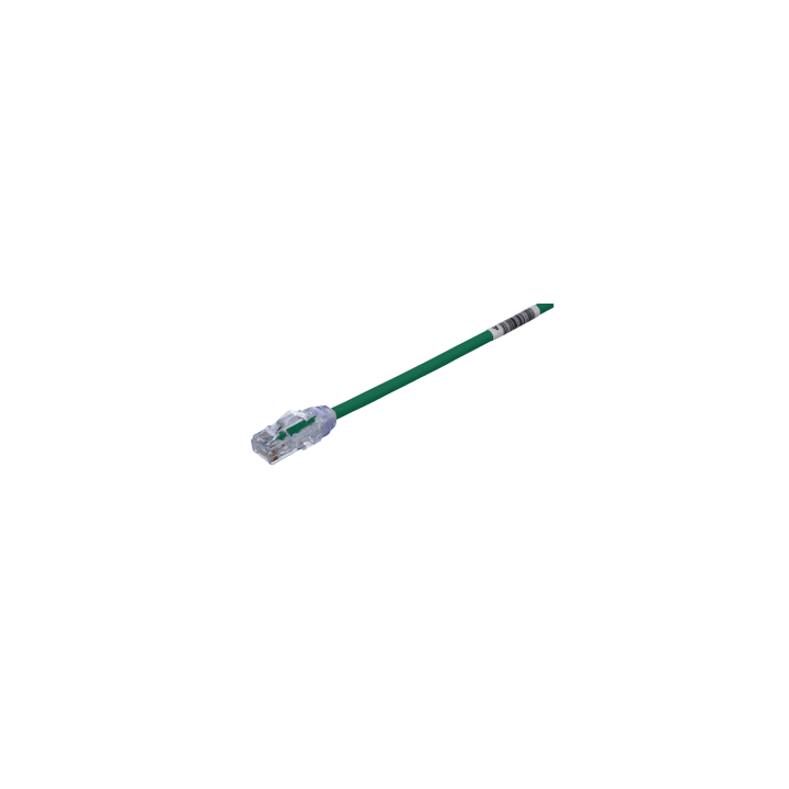 Cable de Parcheo UTP Cat6A, CM/LSZH, Diámetro Reducido (28AWG), Color Verde, 3.05 Metros (10 Pies)