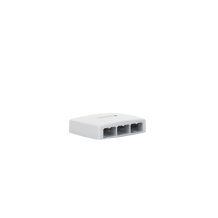 Caja de Montaje en Superficie, Para 6 Módulos Mini-Com, Color Blanco