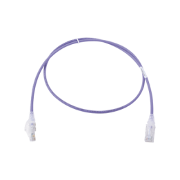 Patch Cord MC6 Modular Cat6 UTP, CM/LS0H, 0.91 Metros (3 Pies), Color Violeta, Diámetro Reducido (28AWG), Versión