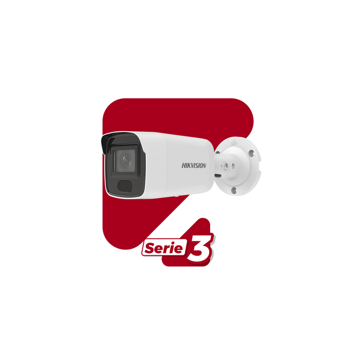 Bala IP 6 Megapixel / Lente 2.8 mm / 40 mts IR / Exterior IP67 / PoE / ACUSENSE / DARKFIGHTER / Alarmas y Audio I/O /