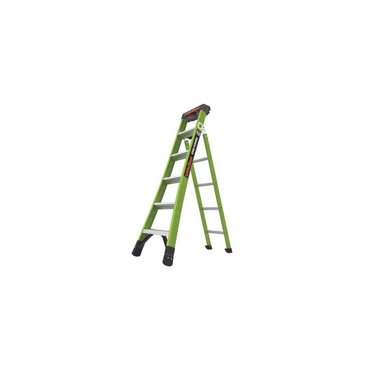 Escalera de Tijera 3 en 1 de 1.8 Metros, Fibra de Vidrio (SKU13906-001). Hecha en E.U.A. (Versión 2.0)