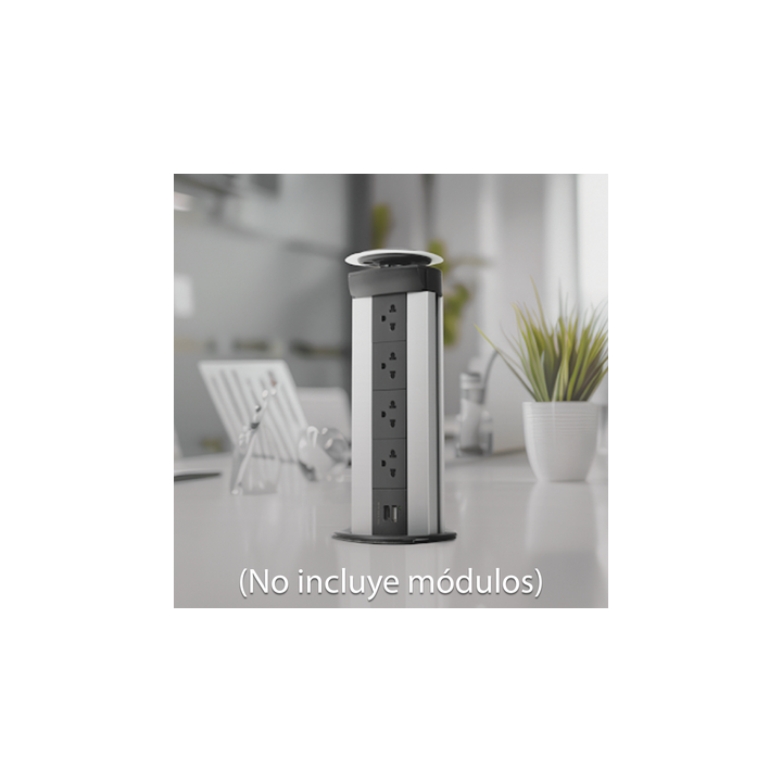 Teleblock Simon K45 para Voz, Datos, Multimedia o Contactos Eléctricos / Capacidad para 4 Módulos K45 / Apertura