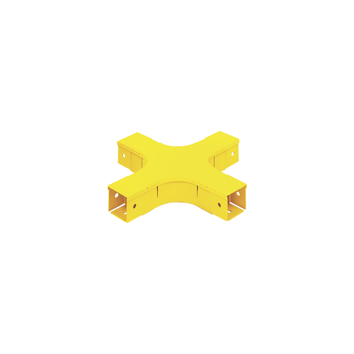 Accesorio de 4 Vías Horizontal, Con Ángulos a 90º, Para Canaletas FiberRunner™ 2X2, Color Amarillo