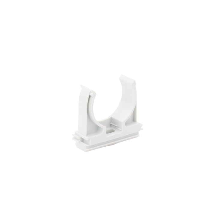 Soporte de presión (Abrazadera), PVC Auto-extinguible, abierto para tubería de 32 mm