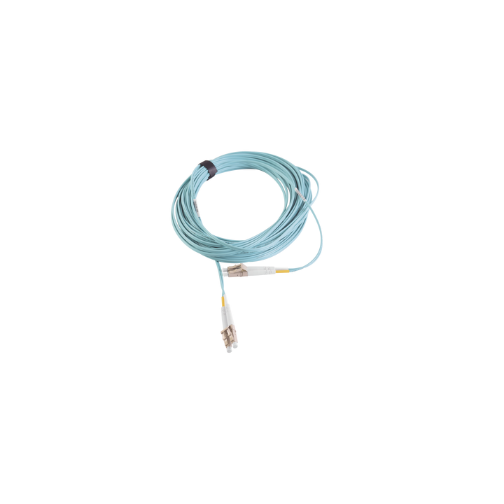 Jumper de Fibra Óptica Multimodo 50/125 XGLO OM3, LC-LC Duplex, OFNR, Color Aqua, 7 Metros (22.97 Pies)