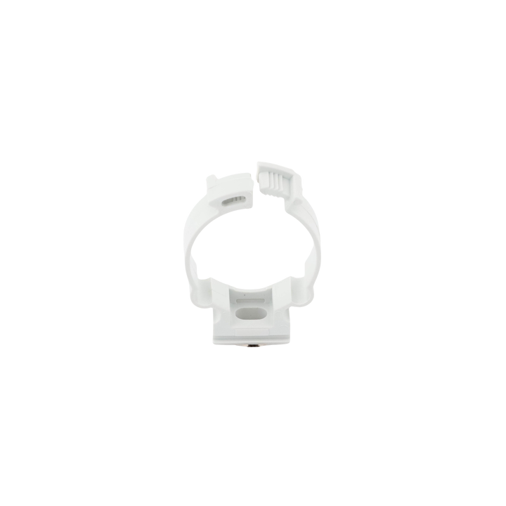 Soporte de collar (Abrazadera), PVC Auto-extinguible, cerrado para tubería de 32 mm