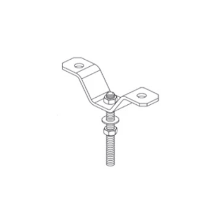 Clip U para fijar barra roscada de  1/2" (13 mm).