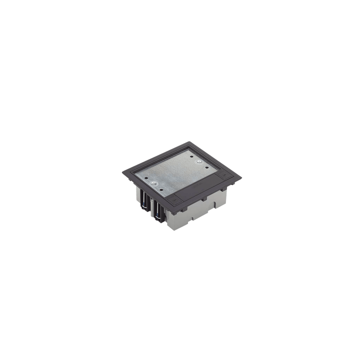 Caja de Suelo Simon Serie S / Para Voz, Datos o Contactos Eléctricos / Capacidad para 2 Módulos / Con Registro