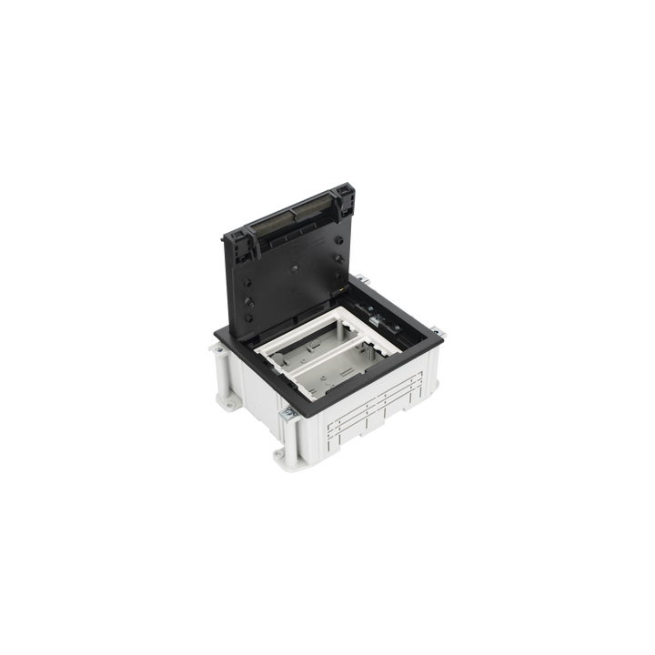 Caja de Suelo Simon Serie S / Para Voz, Datos o Contactos Eléctricos / Capacidad para 2 Módulos / Con Registro