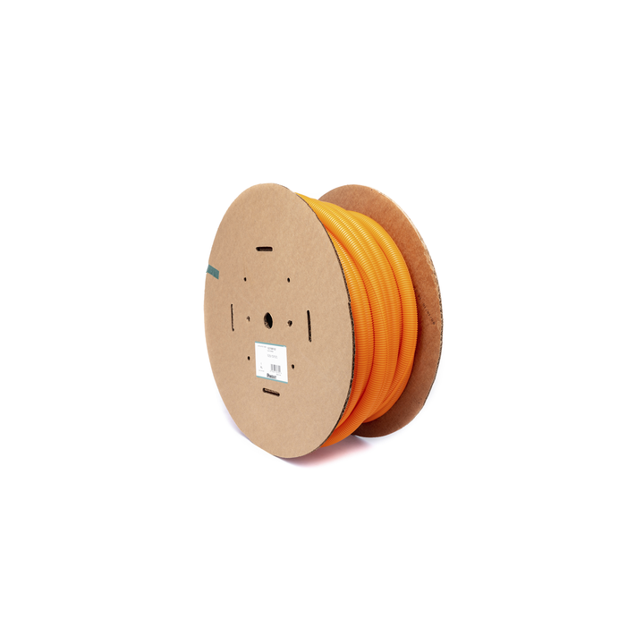Tubo Corrugado Abierto para Protección de Cables, 1in (25.4 mm) de Diámetro, 30.5 m de Largo, Color Naranja