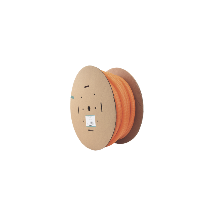Tubo Corrugado Abierto para Protección de Cables, 1in (25.4 mm) de Diámetro, 30.5 m de Largo, Color Naranja
