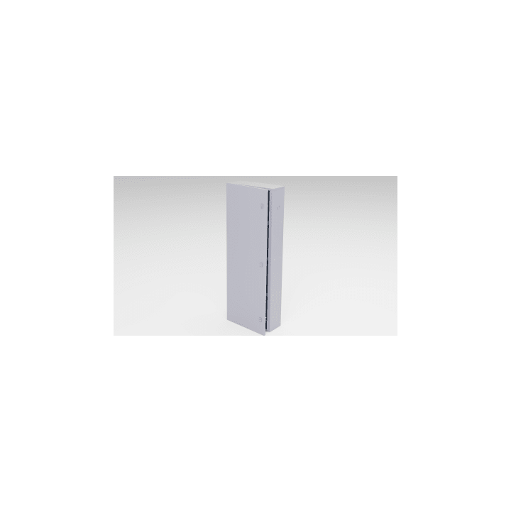 Gabinete para instalación de 4 Baterías , Fabricado en Lámina Galvanizada, Accesorios para poste (No incluidos)