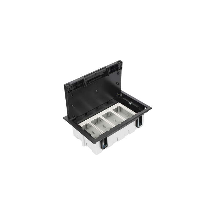 Caja Para Instalación en Pavimento para Voz, Datos o Contactos Eléctricos / Capacidad para 4 Módulos / Espacio
