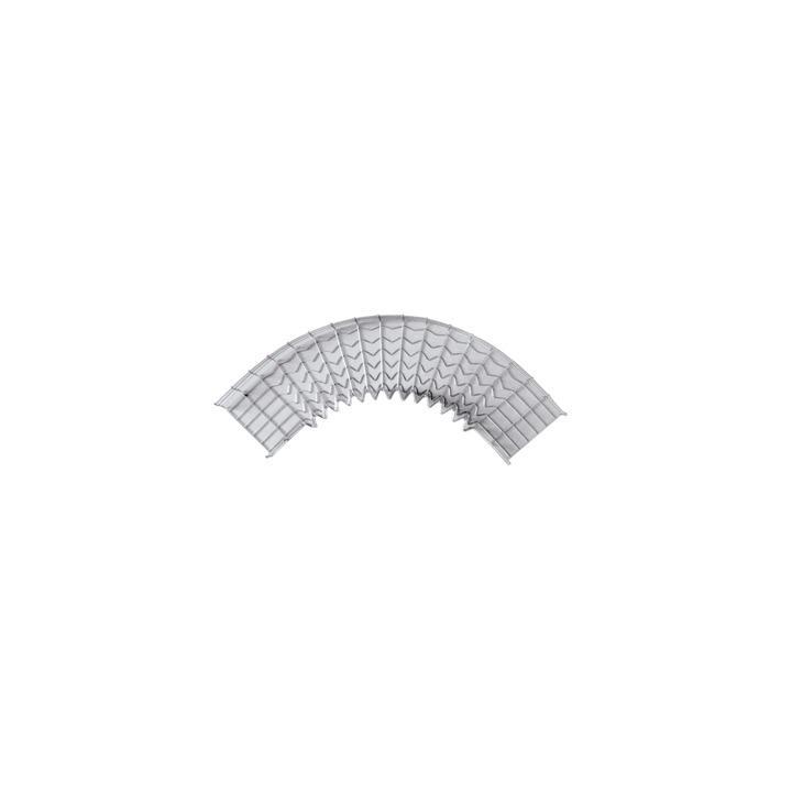 Curva Pre-Fabricada Horizontal de 90° con medidas de 33 mm de Peralte y 50 mm Ancho (33/50 mm)