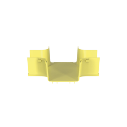 Accesorio de 4 Vías Horizontal, Con Ángulos a 90º, Para Canaletas FiberRunner™ 6X4, Color Amarillo