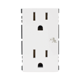 Módulo Dúplex de Contactos Eléctricos 10A 127V Color Blanco / Compatible con Cajas para Pavimento SM-CPAV-2 y