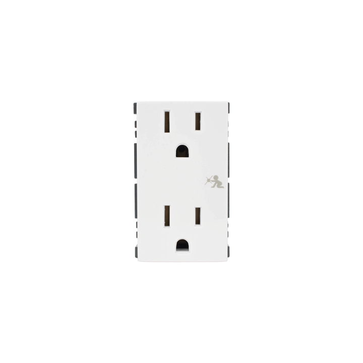 Módulo Dúplex de Contactos Eléctricos 10A 127V Color Blanco / Compatible con Cajas para Pavimento SM-CPAV-2 y