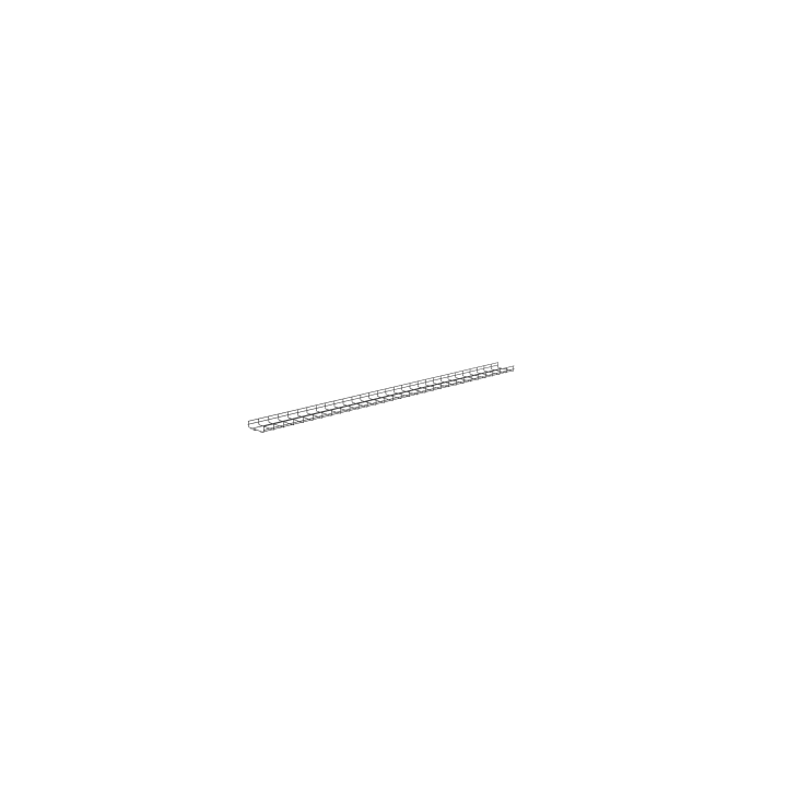 Charola Wire Basket de 8 in (203 mm) de Ancho, 2 in (50 mm) de Alto, 3 m de Largo, Hasta 187 Cables Cat6, Color Negro