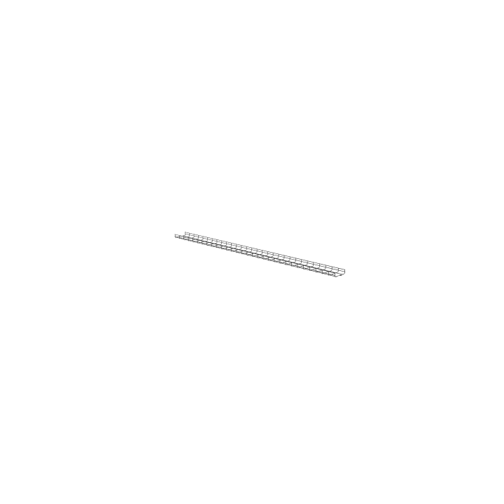 Charola Wire Basket de 8 in (203 mm) de Ancho, 2 in (50 mm) de Alto, 3 m de Largo, Hasta 187 Cables Cat6, Color Negro