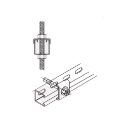 Tope Unicanal  "U" para Tornillo de  3/8" ( 9.5 mm ).