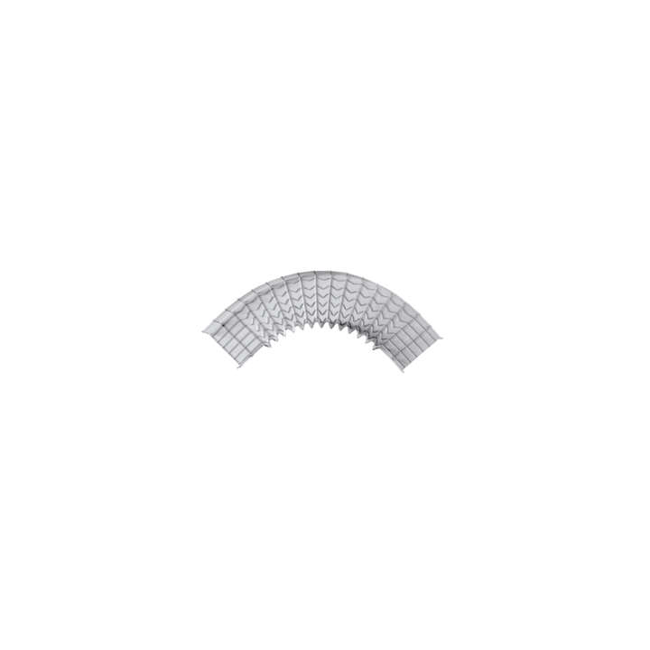Curva Pre-Fabricada Horizontal de 90° con medidas de 54 mm de Peralte y 300 mm Ancho (54/300 mm)