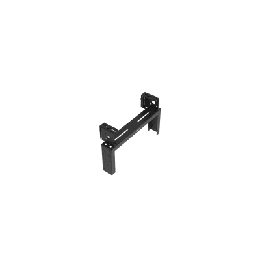 Rack de Distribución Aéreo de 2 Postes PanZone®, Rieles Roscados #12-24, de 4 UR, Color Negro