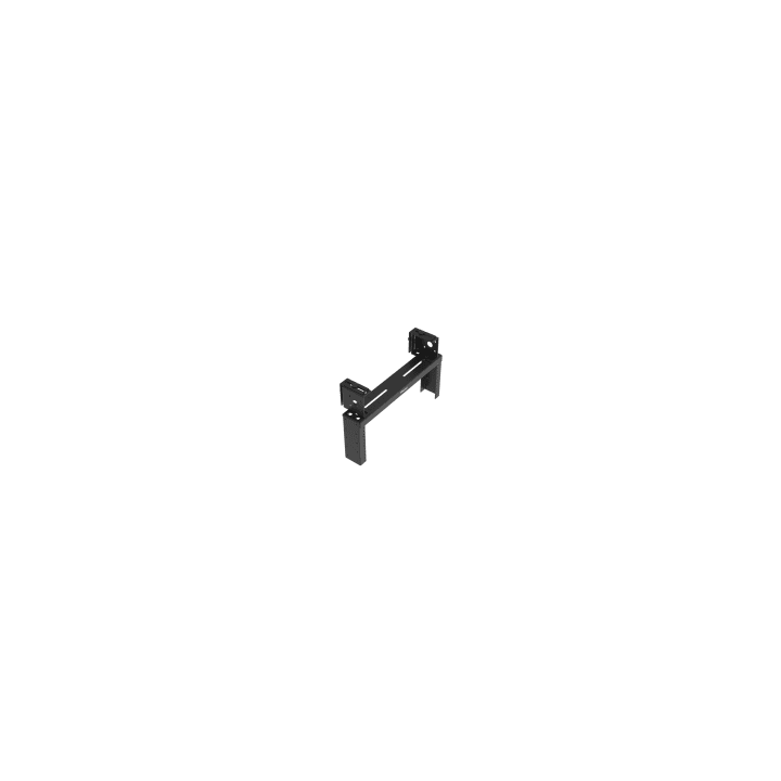 Rack de Distribución Aéreo de 2 Postes PanZone®, Rieles Roscados #12-24, de 4 UR, Color Negro