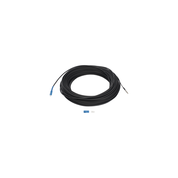 Rollo de Fibra Óptica Drop Redonda G657A2 Monomodo Simplex de 50 Metros (164 Pies) con Conectores SC/UPC-SC/UPC para