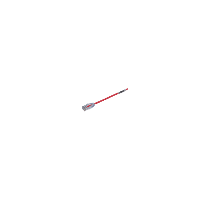 Cable de Parcheo TX6, UTP Cat6, Diámetro Reducido (28AWG), Color Rojo, 0.5 Metros (1.64 Pies)