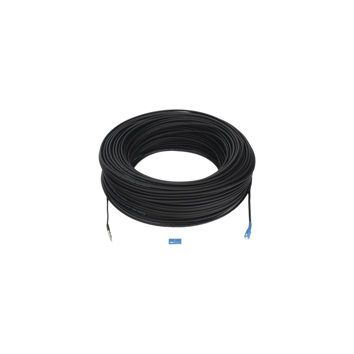 Rollo de Fibra Óptica Drop Redonda G657A2 Monomodo Simplex de 200 Metros (656.17 pies) con Conectores SC/UPC-SC/UPC