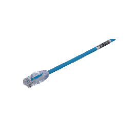 Cable de Parcheo UTP Cat6A, CM/LSZH, Diámetro Reducido (28AWG), Color Azul, 0.61 Metros (2 Pies)