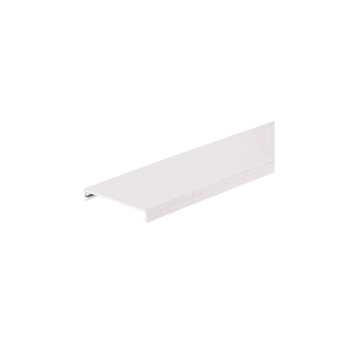 Tapa para Canaleta Ranurada, de 57.2 mm de Ancho, 1828.8 mm de Largo, Color Blanco