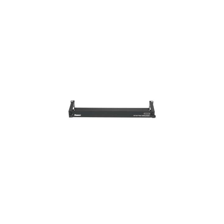 Organizador de Cables Frontal, para Panel de Fibra Óptica HD Flex, de 1 UR, Color Negro