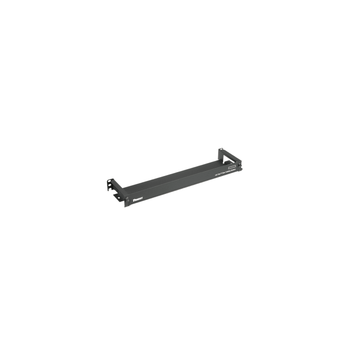 Organizador de Cables Frontal, para Panel de Fibra Óptica HD Flex, de 1 UR, Color Negro