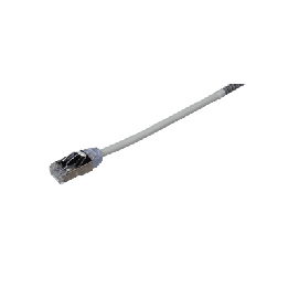 Patch Cord Cat6A, Diametro Reducido 28 AWG, Blindado S/FTP, CM/LS0H, 5 Metros (16.40 Pies), Color Gris