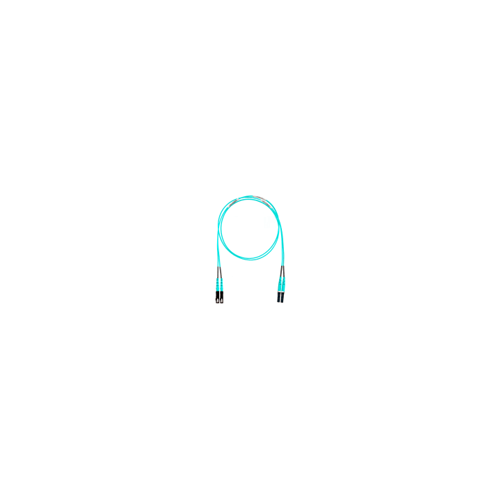 Jumper de Fibra Optica Multimodo 50/125 OM3, LC-SC Duplex, OFNR (Riser), Color Aqua, 15 Metros (49.21 Pies)