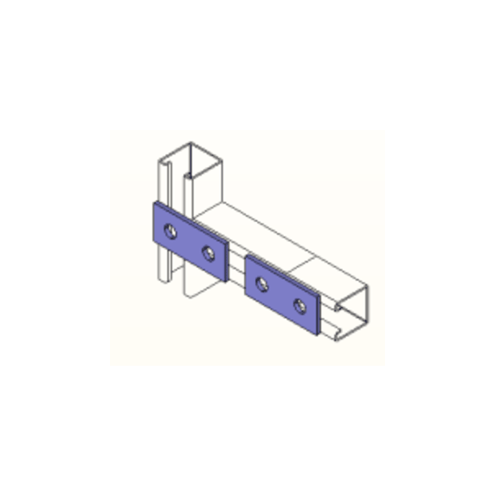 Conector 9 cm, 2 Perforaciones.